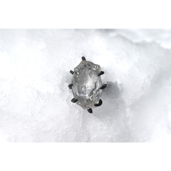 alternative raw diamond engagement ring raw crystal size 4 5 6 7 8 8 9 10 11 12 - Picture 1 of 3